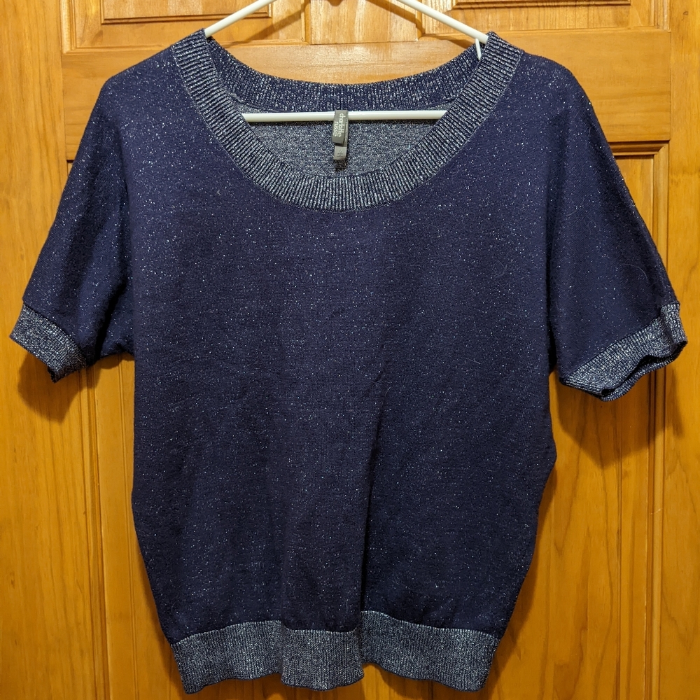 Purple sparkly loose knit top from Charlotte Russe
